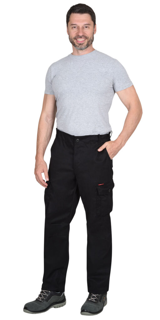 Брюки СИРИУС-ТАКТИК черные, механический стрейч с ВО, 260 г/м2, 65%ПЭ, 35%ХБ