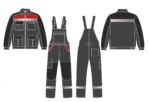 Костюм ProfLineBase-2 (тк.Твил,210) п/к, т.серый/черный/красный