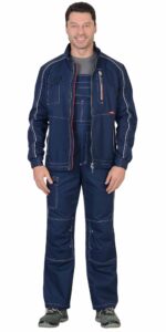 Костюм СИРИУС-АЛЕКС куртка, п/к, темно-синий, 245 г/м2, 65%ПЭ, 35%ХБ