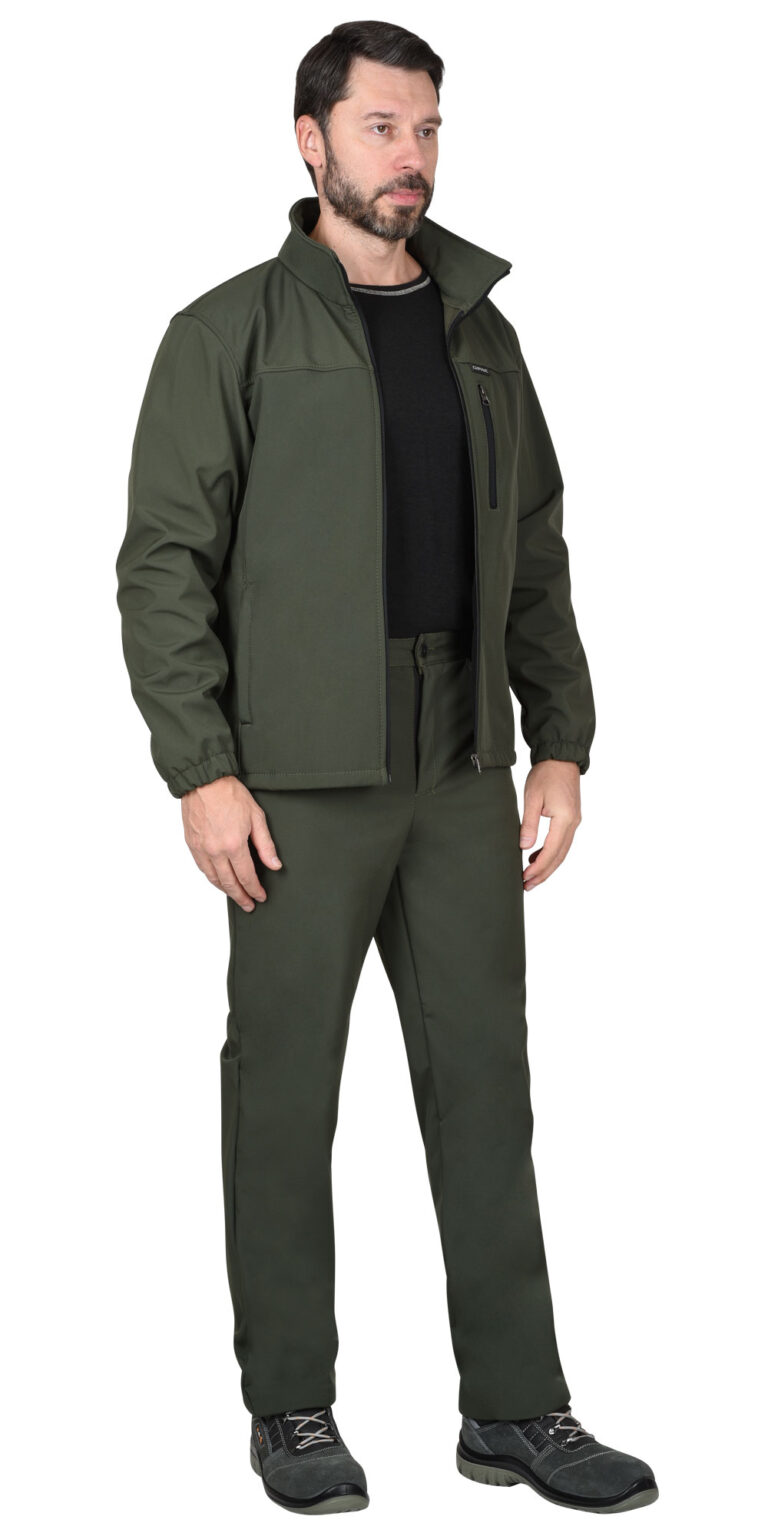 Костюм СИРИУС-АЗОВ хаки софтшелл, 350 г/м2