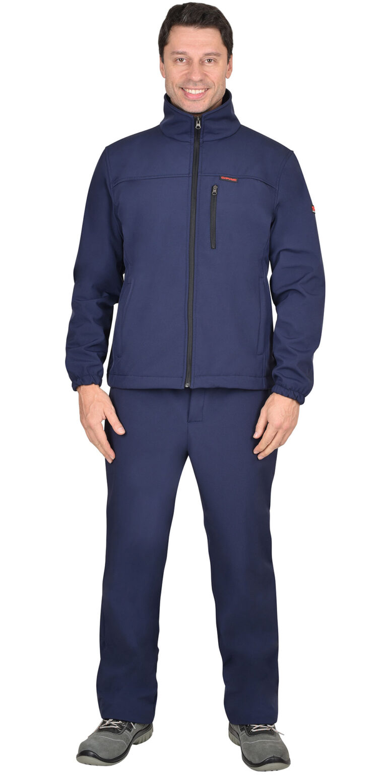 Костюм СИРИУС-АЗОВ синий софтшелл, 350 г/м2