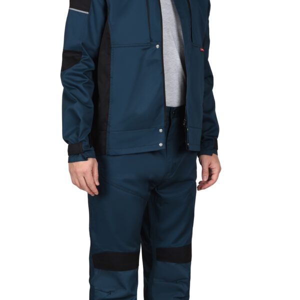 Костюм СИРИУС-ЦИТРИН куртка, брюки, морена с черным, 245 г/м2, 65%ПЭ, 35%ХБ
