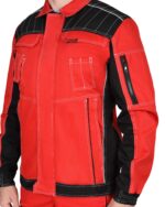 Костюм СИРИУС-ПРЕСТИЖ куртка, брюки, красный с черным, 245 г/м2, 65%ПЭ, 35%ХБ