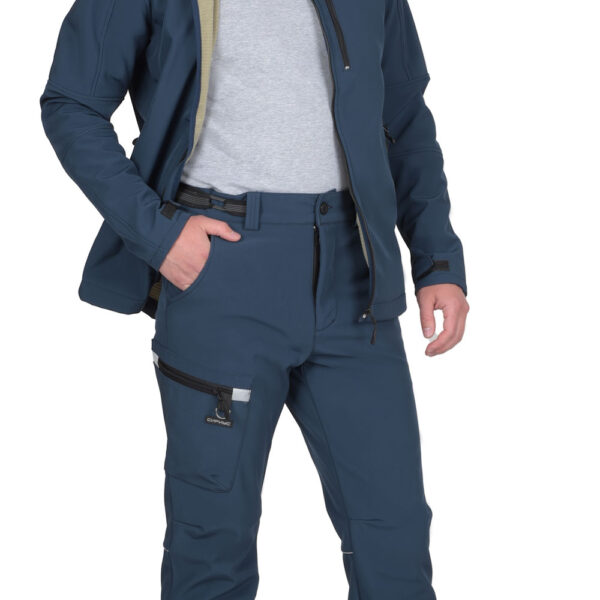Костюм СИРИУС-СПЕЙС куртка, брюки, софтшелл синий, 325 г/м2, 94%ПЭ, 6%СП