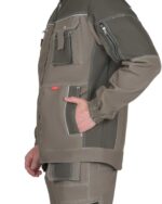 Костюм СИРИУС-ТОКИО куртка, брюки, тёмно-песочный с хаки, 265 г/м2, 100%ХБ