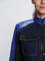Костюм женский Вектрон-1 (тк.Смесовая,240) брюки, т.синий/васильковый/черный