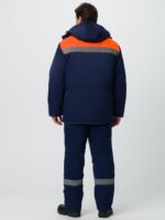 Костюм зимний на пуговицах Квайл-2 СОП (тк.Смесовая,210) п/к, т.синий/оранжевый
