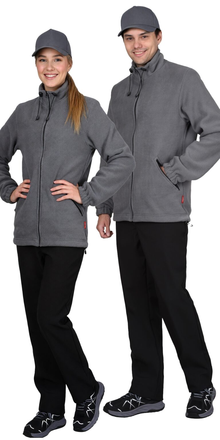 Куртка флисовая серая, 280 г/м2