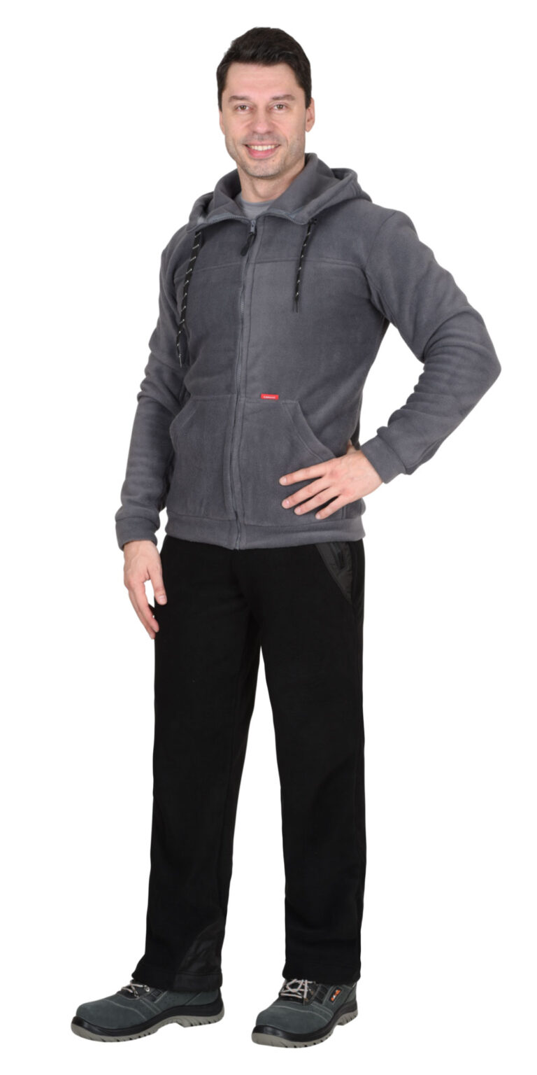 Куртка флисовая СИРИУС-МЕРКУРИЙ серая, 280 г/м2