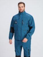 Куртка ProfLineSpecialist (тк.РипСтоп,240), циан/черный