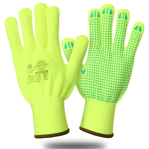 Перчатки утепленные АКРИЛИМ Safeprotect® (акрил+ПВХ ТОЧКА) (х12х72)