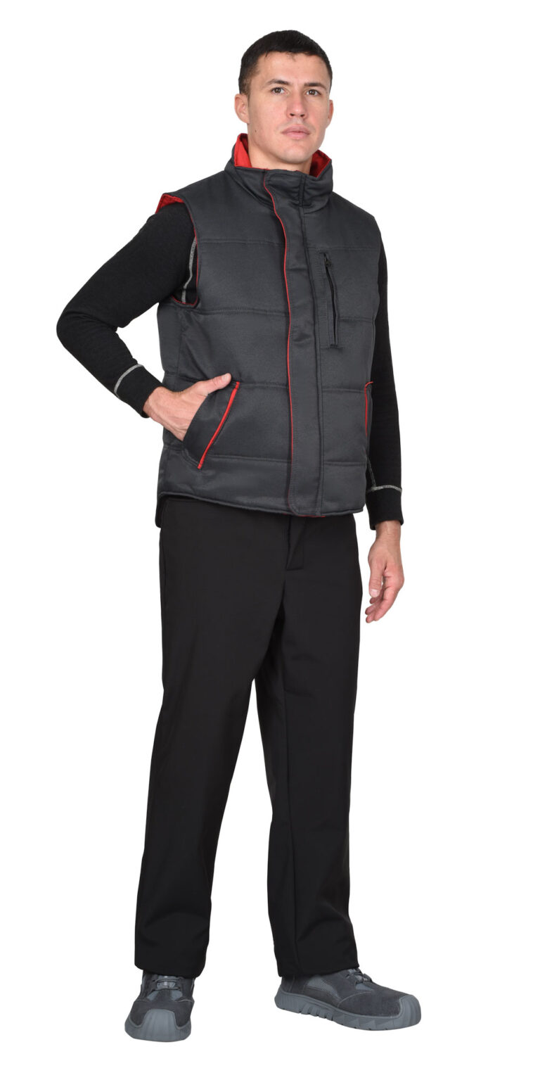 Жилет СИРИУС-ПРОФИ утеплённый, темно-серый